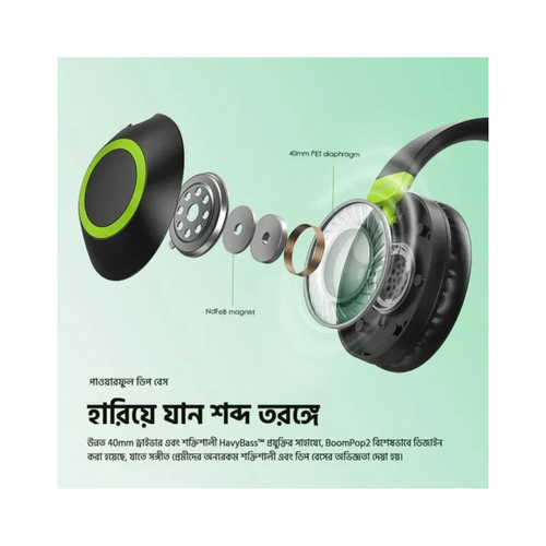 Oraimo BoomPop 2 ENC Over-Ear Wireless Headphones